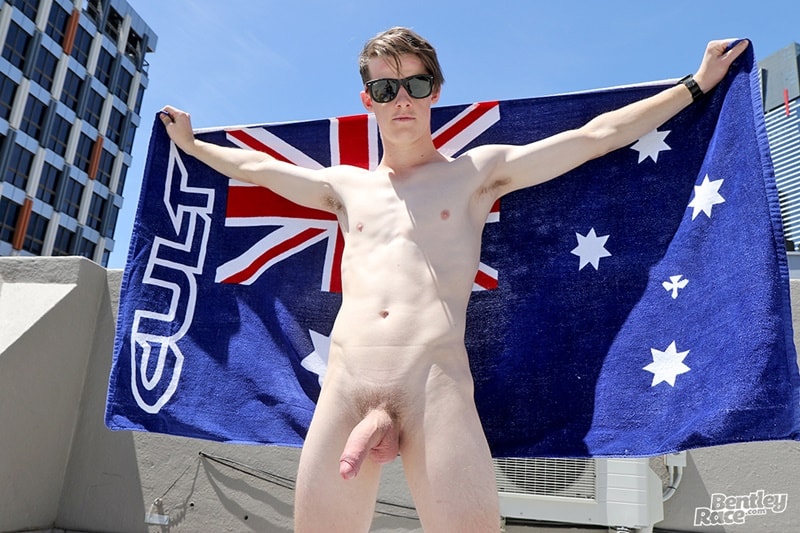 BentleyRace gay porn 20 year Aussie dude sex pics Brad Hunter strips naked jerks hot boy cum 007 gallery video photo - 20 year Aussie dude Brad Hunter strips naked and jerks out a huge load of hot boy cum