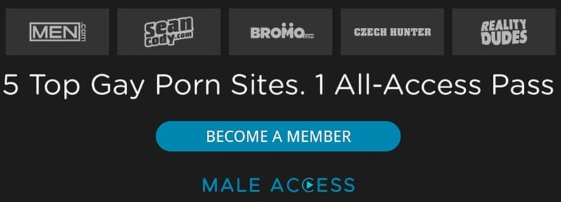 5 hot Gay Porn Sites in 1 all access network membership vert 8 - Horny big muscle dude Lan’s massive thick dick bareback fucking Liam’s hot bubble butt